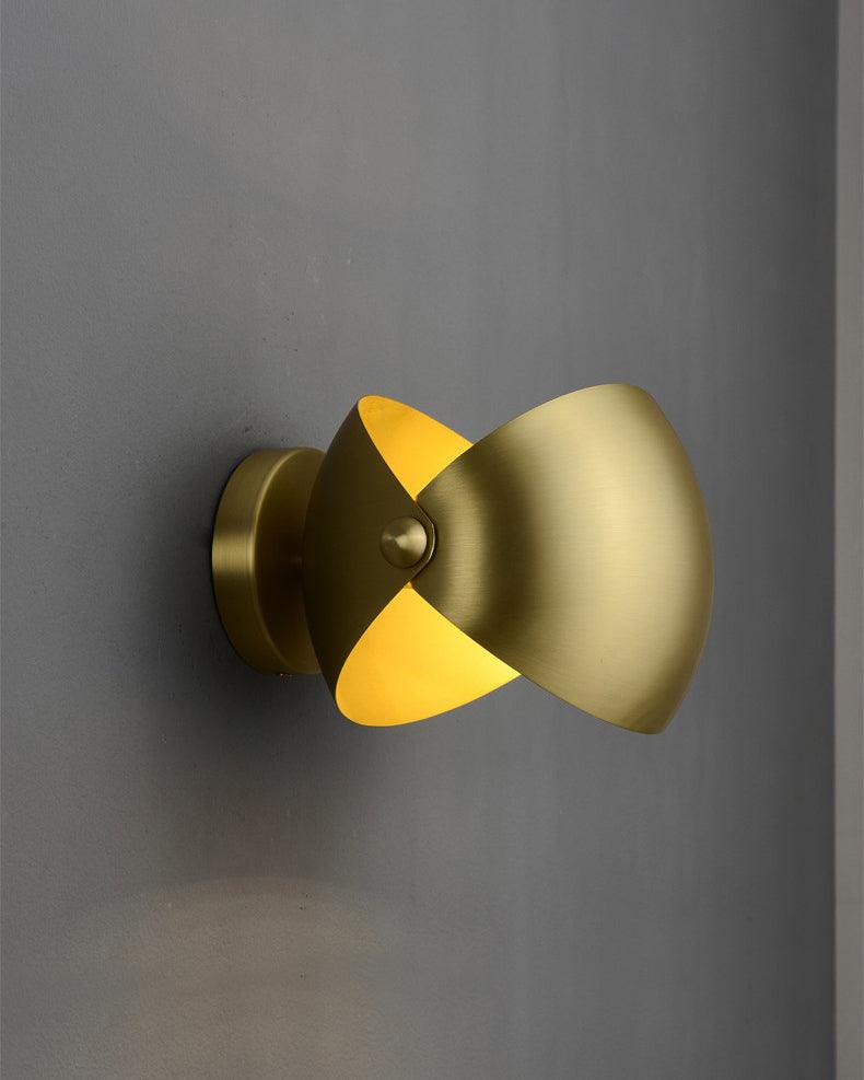 Brass Hemispherical Contemporary Wall Lamp