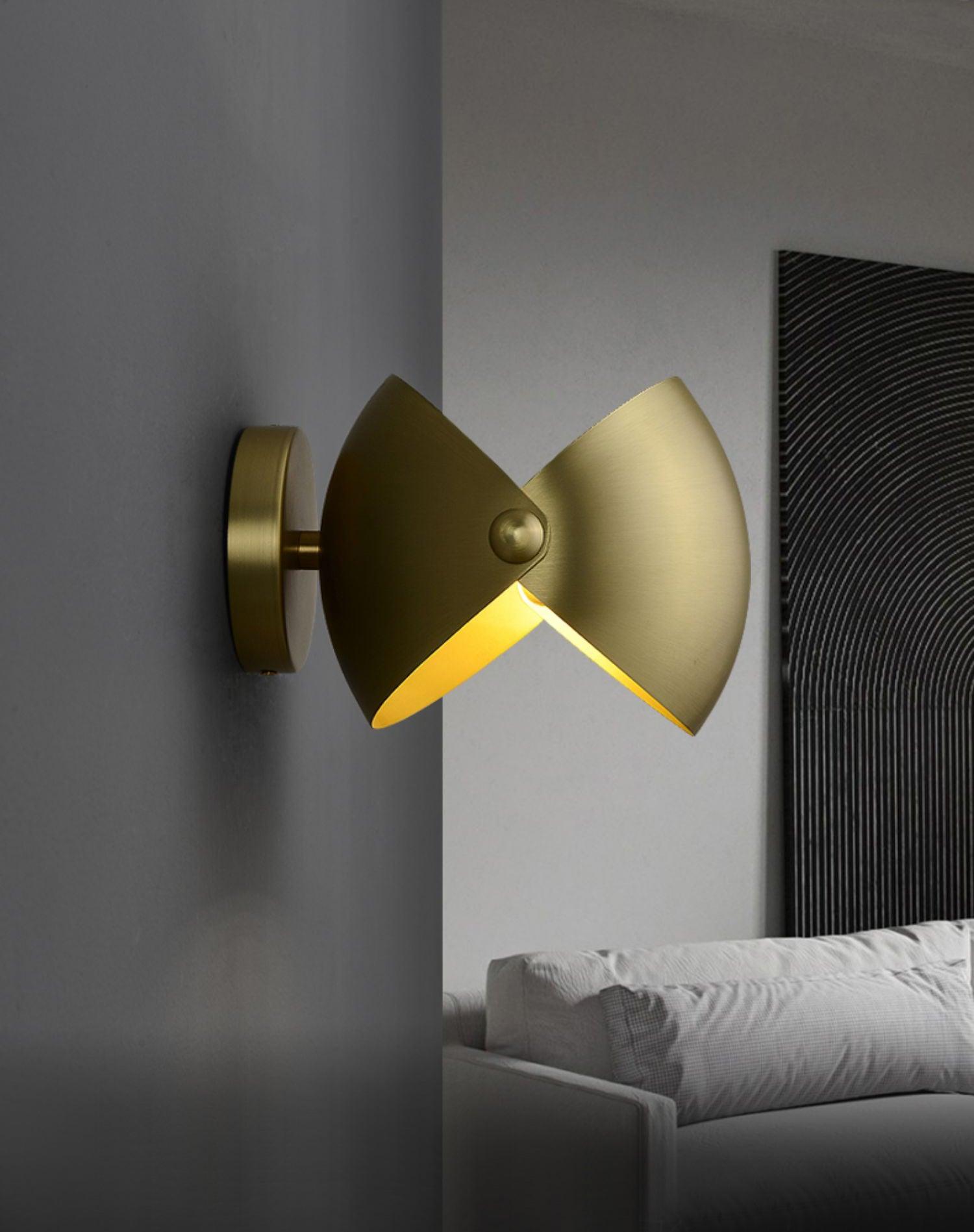 Brass Hemispherical Contemporary Wall Lamp