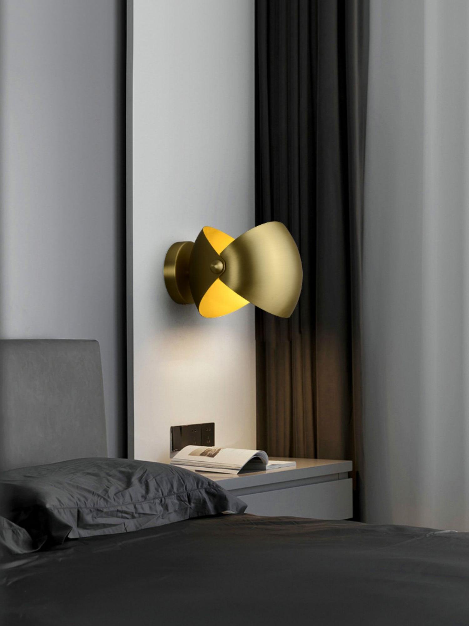 Brass Hemispherical Contemporary Wall Lamp