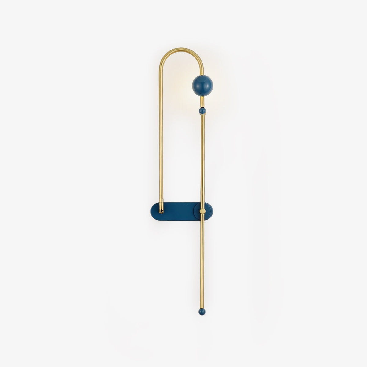 Curved Looped Metal Contemporary Wall Lamp