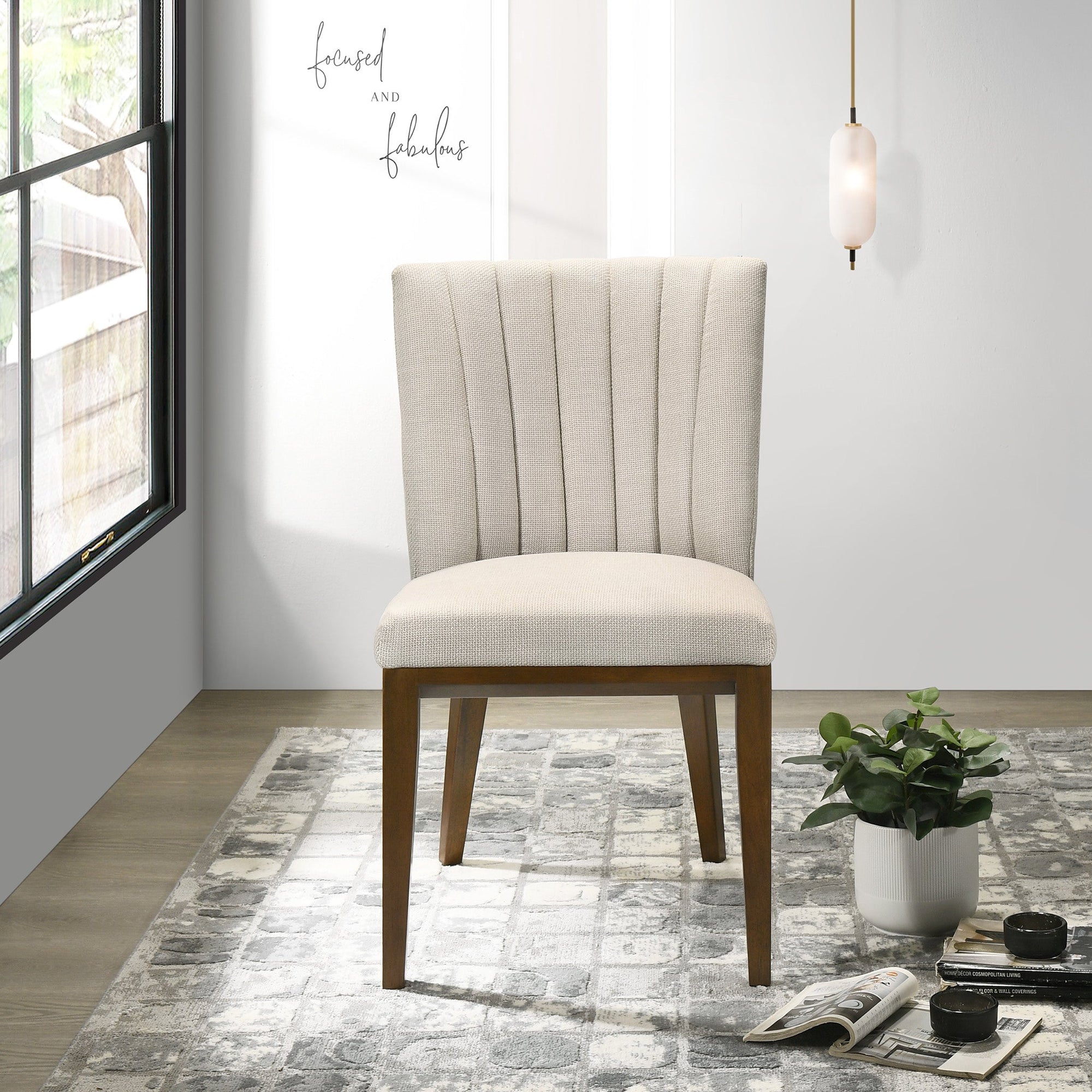 Elegant Beige Fabric Dining Chairs for Dining Spaces