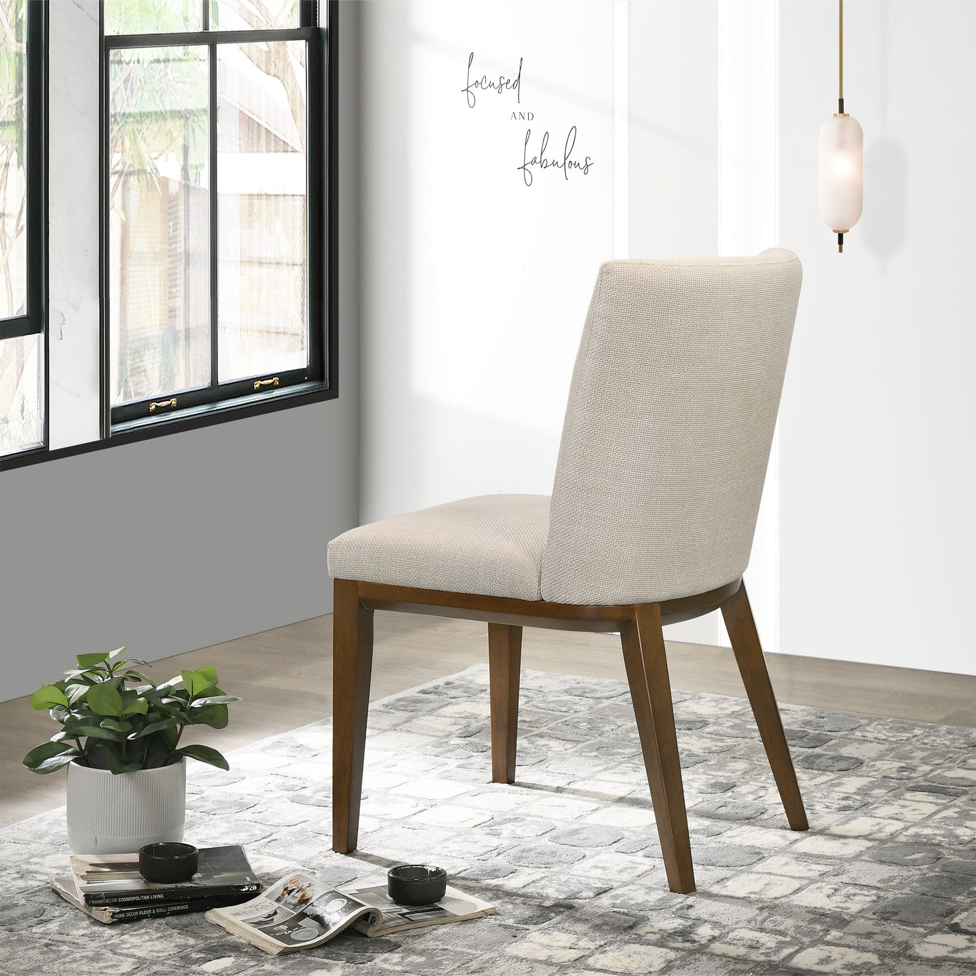 Elegant Beige Fabric Dining Chairs for Dining Spaces