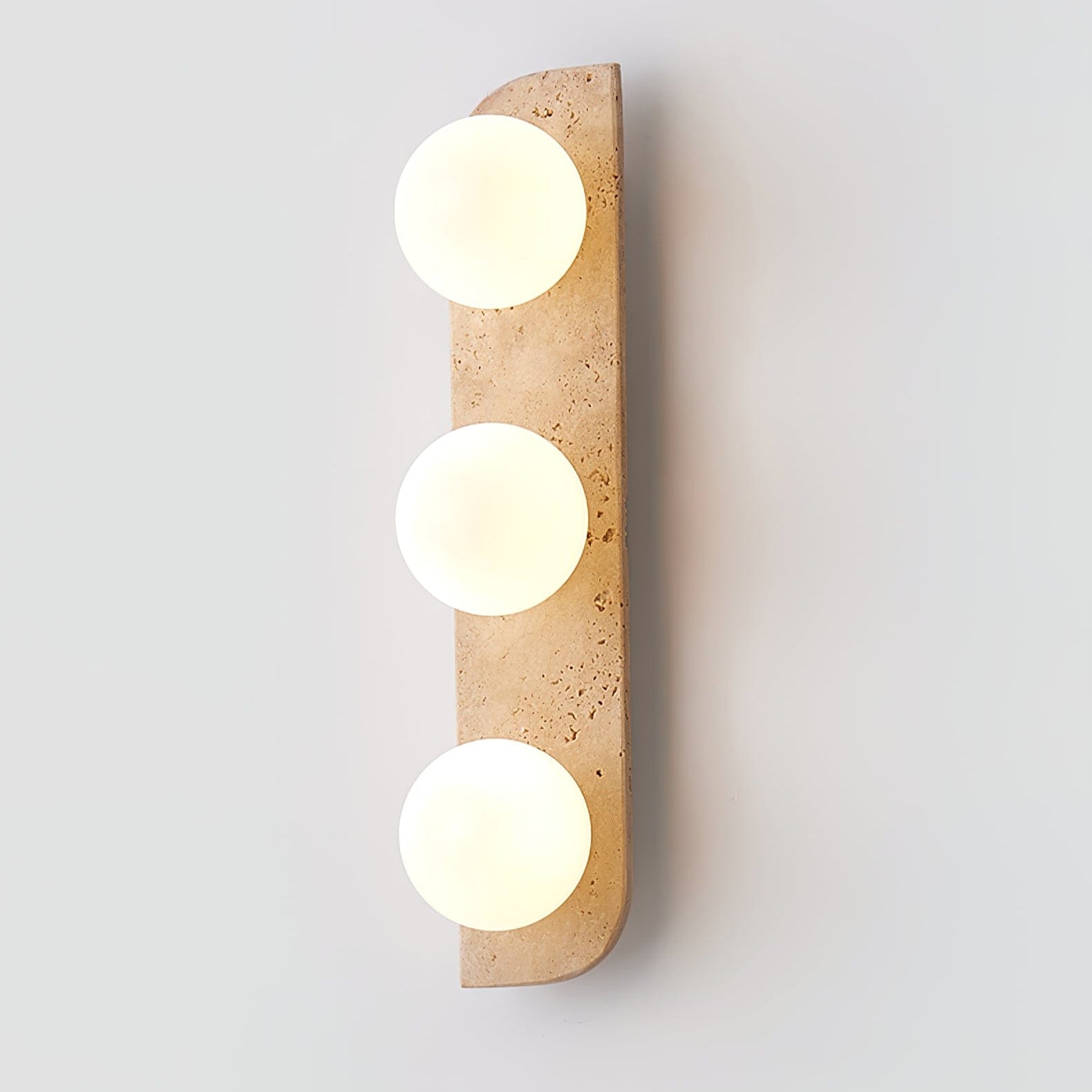 Spherical Travertine Contemporary Wall Light