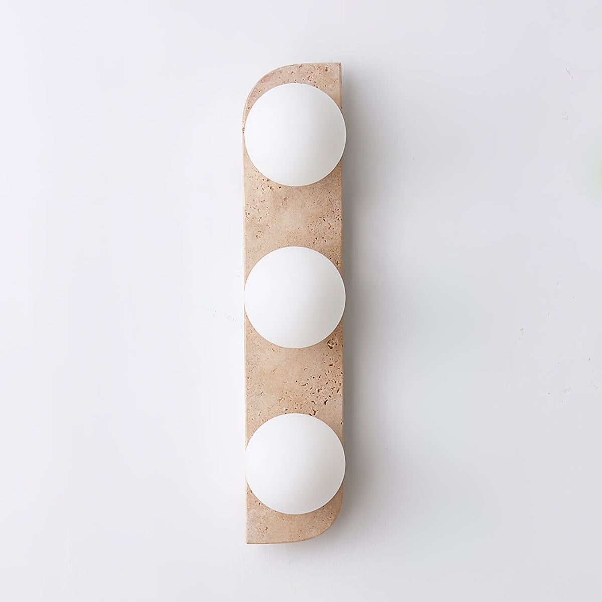Spherical Travertine Contemporary Wall Light