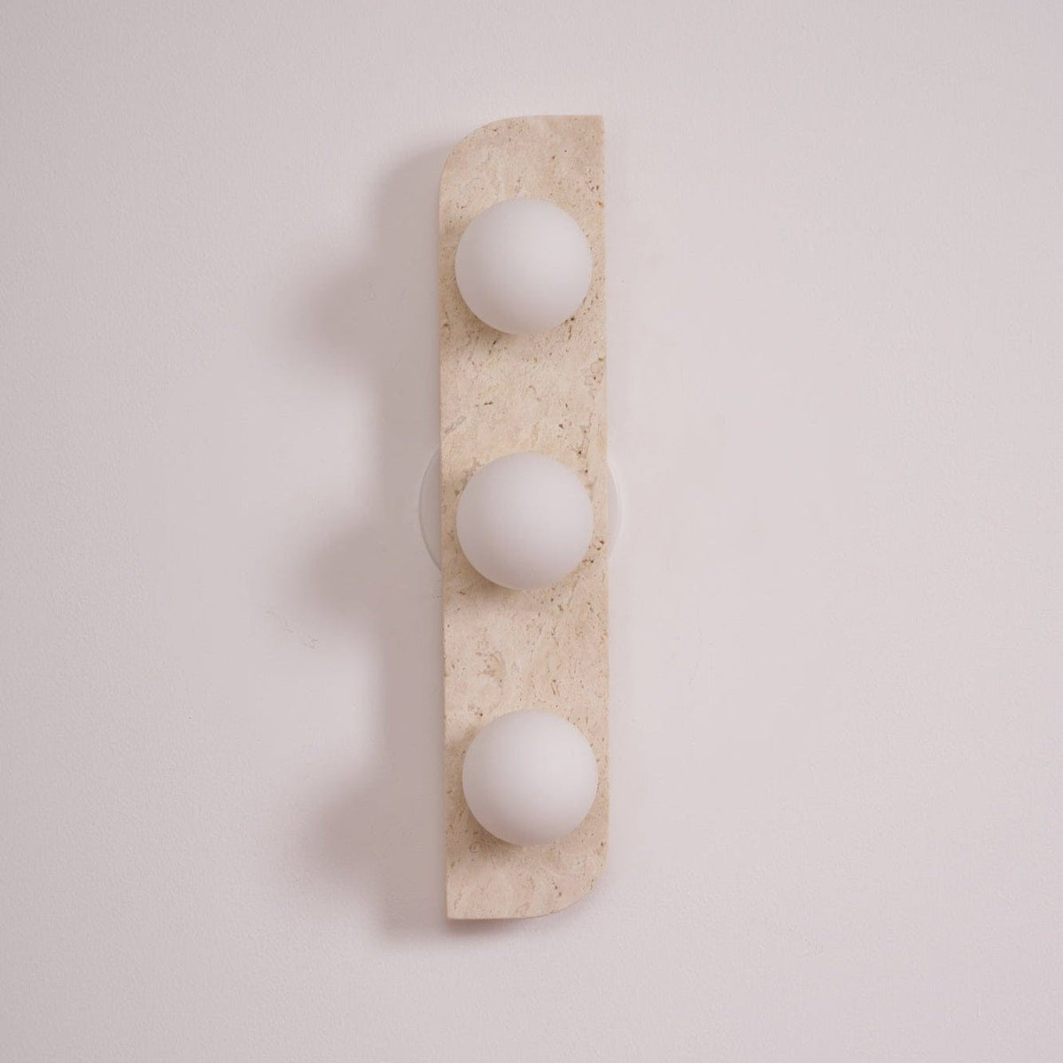 Spherical Travertine Contemporary Wall Light