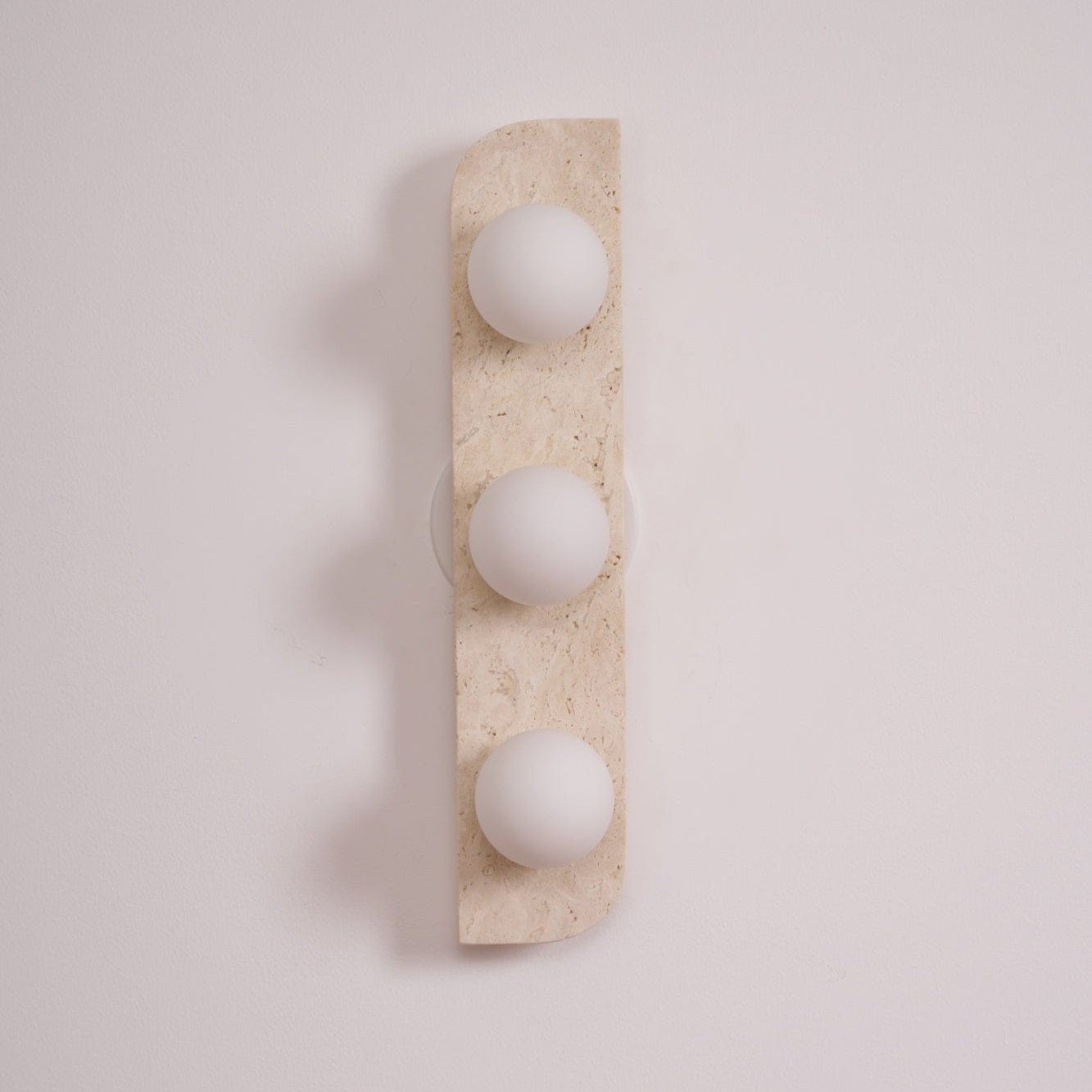 Spherical Travertine Contemporary Wall Light