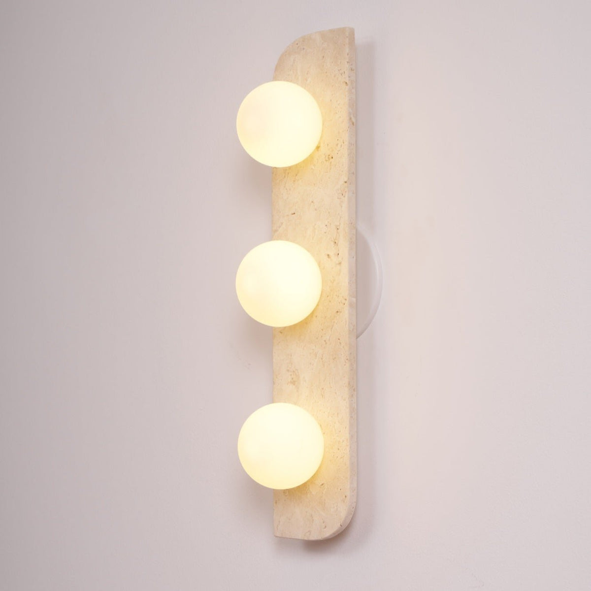 Spherical Travertine Contemporary Wall Light