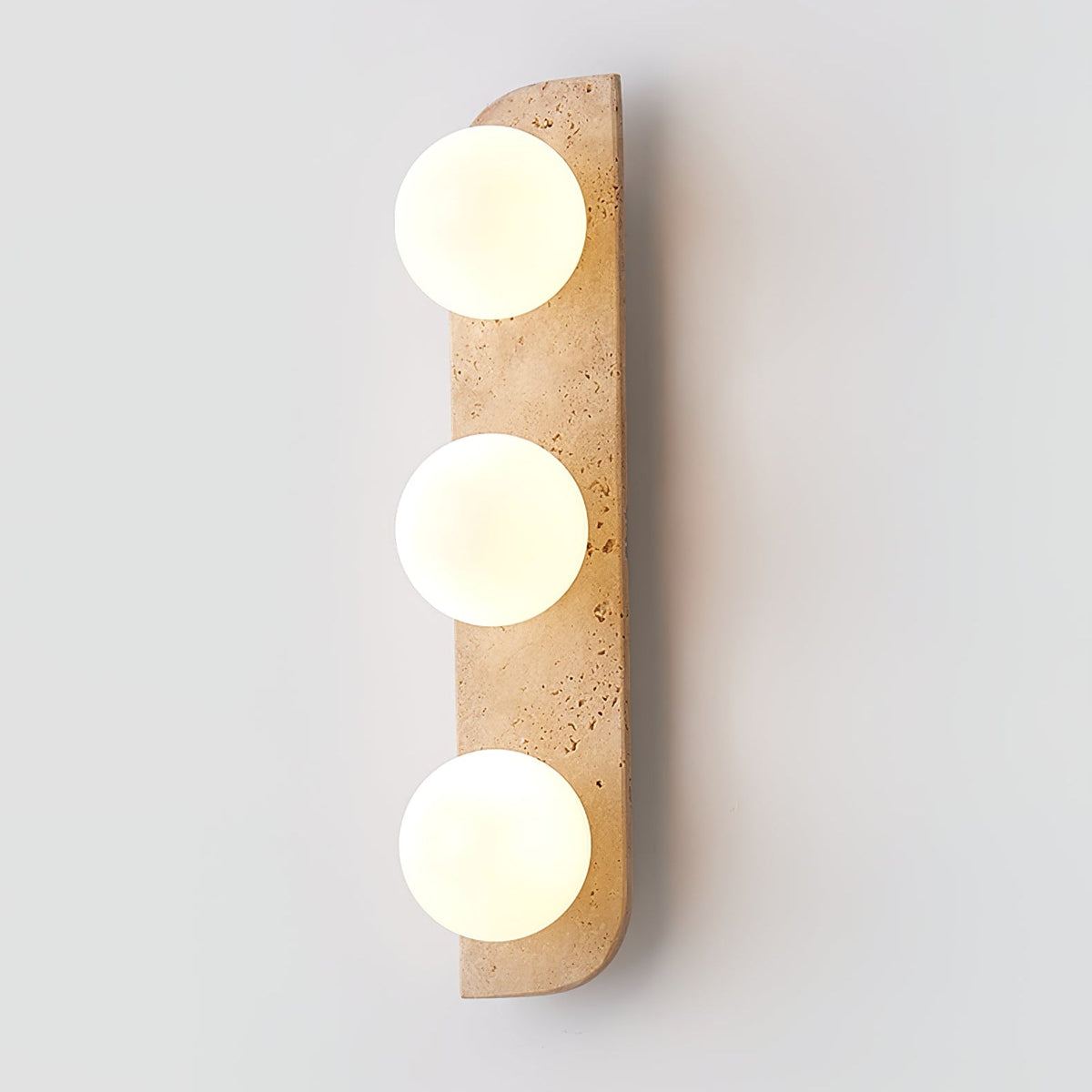 Spherical Travertine Contemporary Wall Light