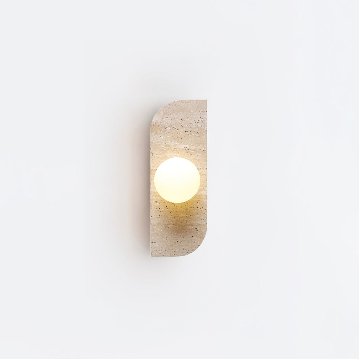 Spherical Travertine Contemporary Wall Light