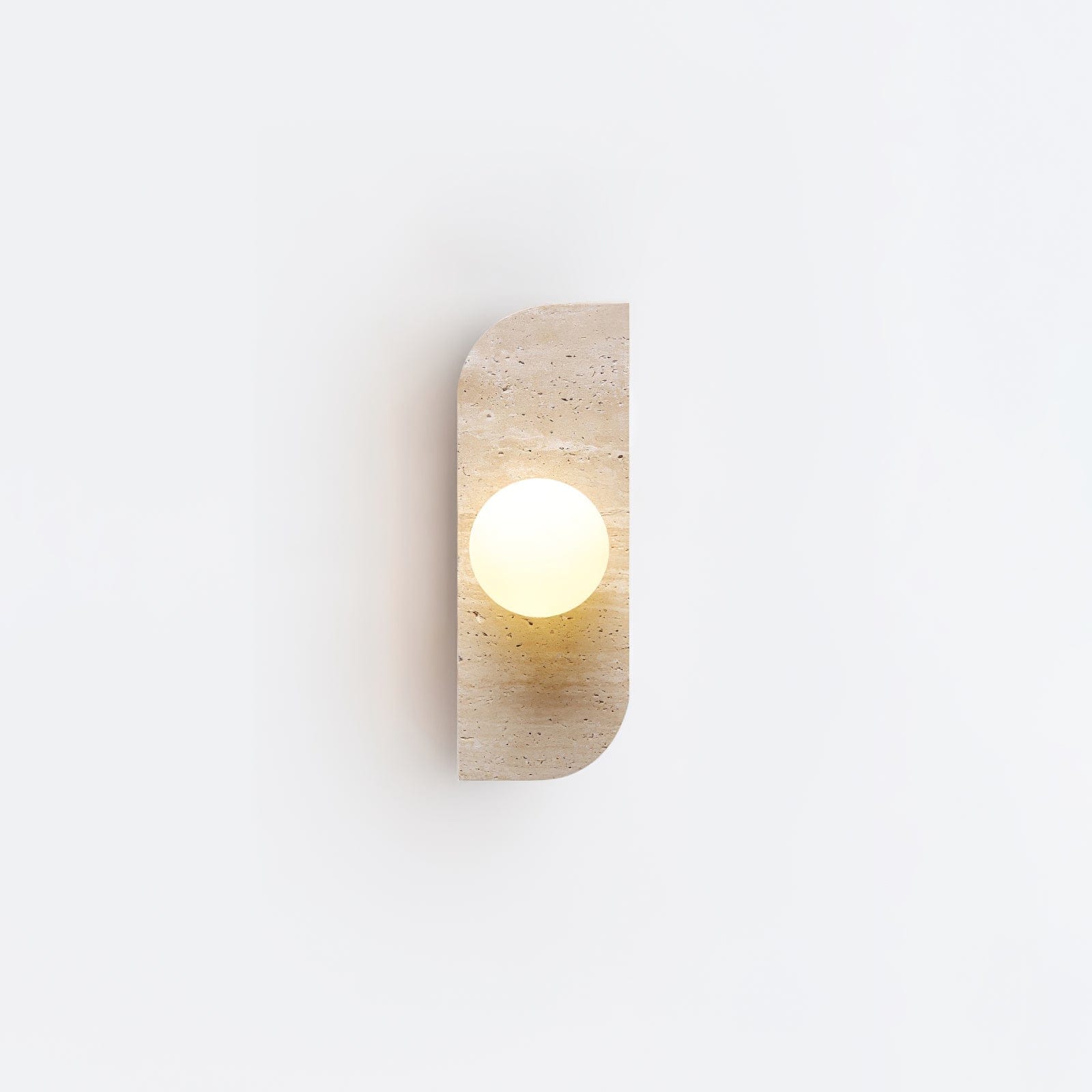 Spherical Travertine Contemporary Wall Light