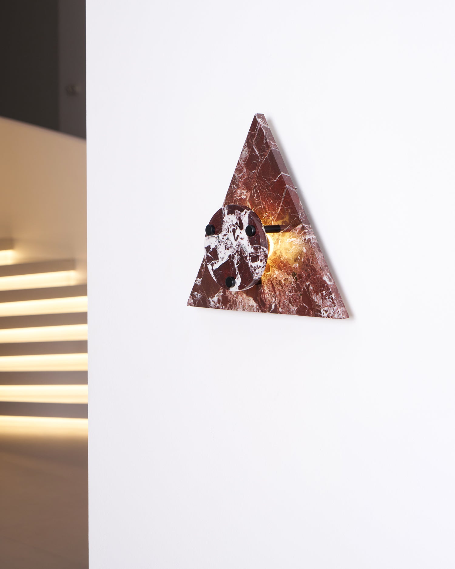 Triangular Marble Contemporary Wall Light
