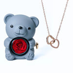 Load image into Gallery viewer, Romantic Bear Personalized Eternal Hearts Necklace
