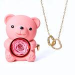 Load image into Gallery viewer, Romantic Bear Personalized Eternal Hearts Necklace
