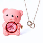 Load image into Gallery viewer, Romantic Bear Personalized Eternal Hearts Necklace
