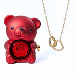 Load image into Gallery viewer, Romantic Bear Personalized Eternal Hearts Necklace
