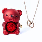 Load image into Gallery viewer, Romantic Bear Personalized Eternal Hearts Necklace
