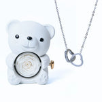 Load image into Gallery viewer, Romantic Bear Personalized Eternal Hearts Necklace
