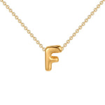 Load image into Gallery viewer, Dainty Bubble Letter Initial Necklace
