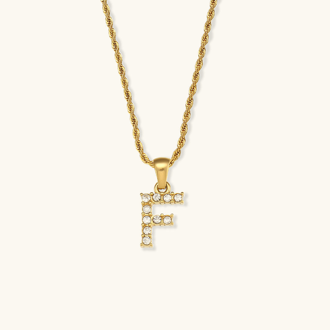Maeve Diamond Initial Letter Necklace