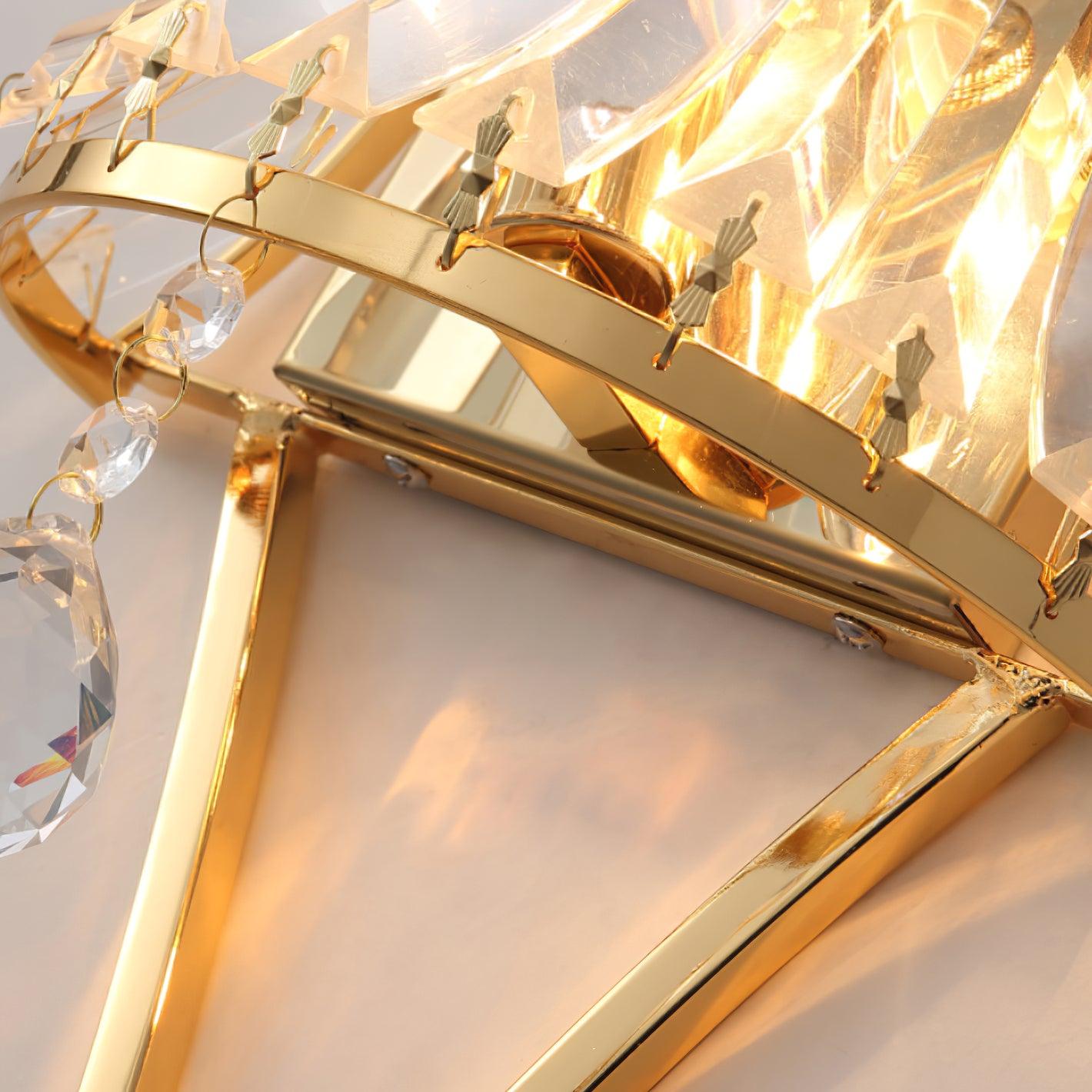 Arc Crystal Glass Contemporary Wall Sconce