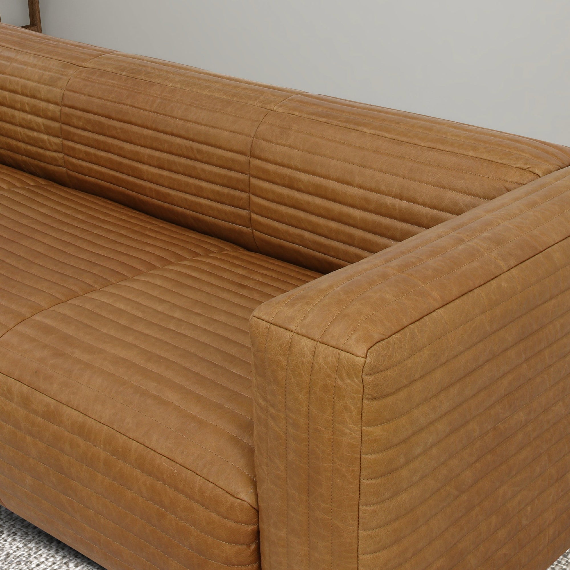 Beaumont Luxe Tan Leather Sofa - Comfort with Timeless Style