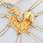Load image into Gallery viewer, Personalized Family Heart Puzzle Necklace
