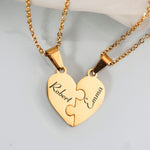 Load image into Gallery viewer, Personalized Family Heart Puzzle Necklace
