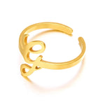 Load image into Gallery viewer, Adjustable Italic Cursive Letter Initial Ring
