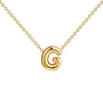 Load image into Gallery viewer, Dainty Bubble Letter Initial Necklace
