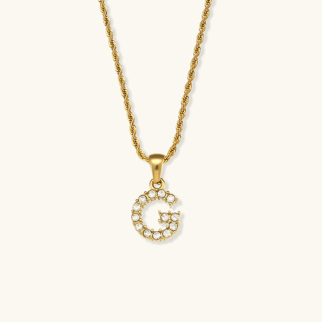 Maeve Diamond Initial Letter Necklace
