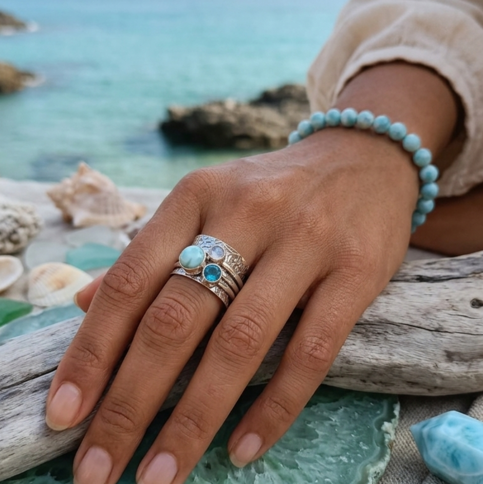 Elegant Blue Statement Ring