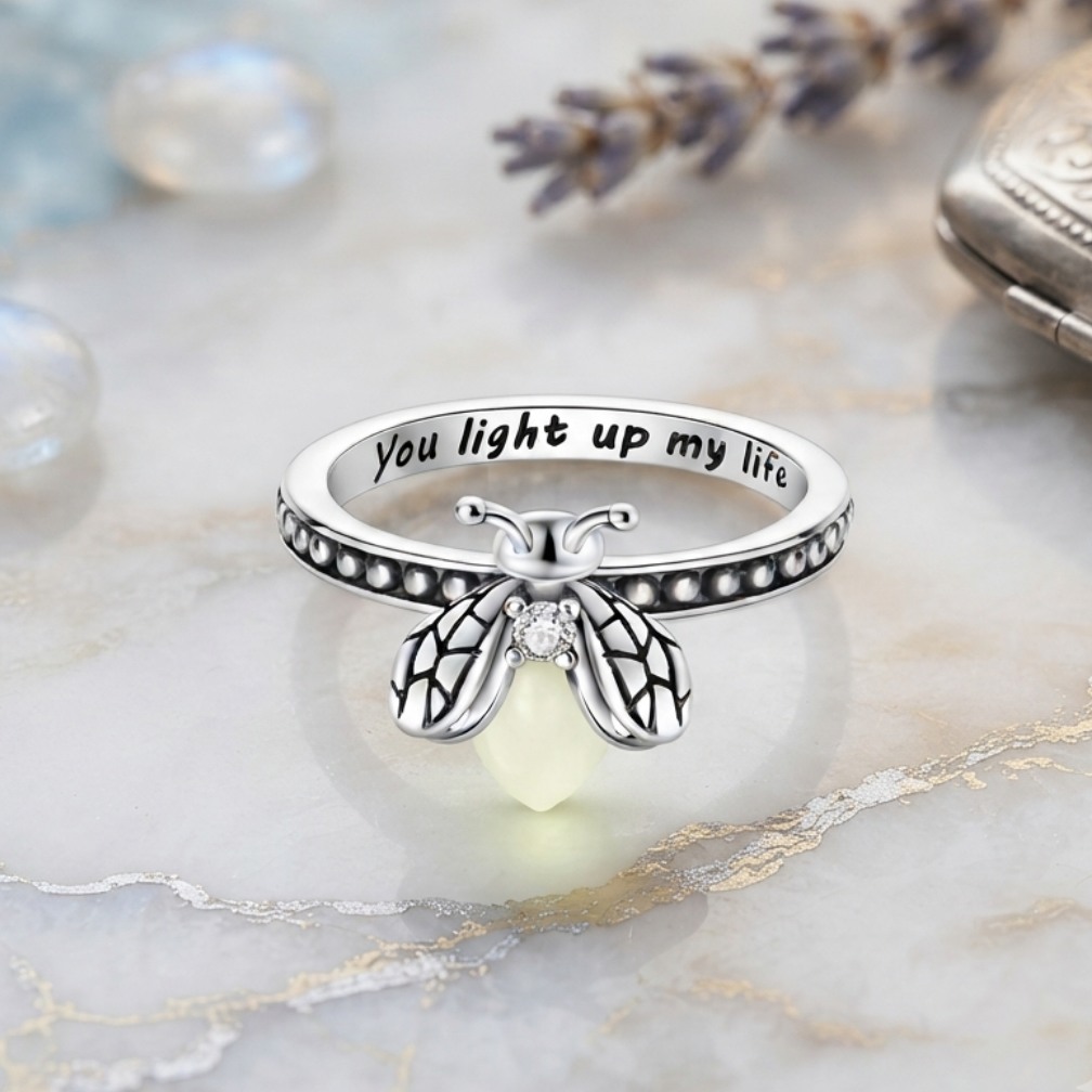 S925 Glowing Lume Firefly Ring