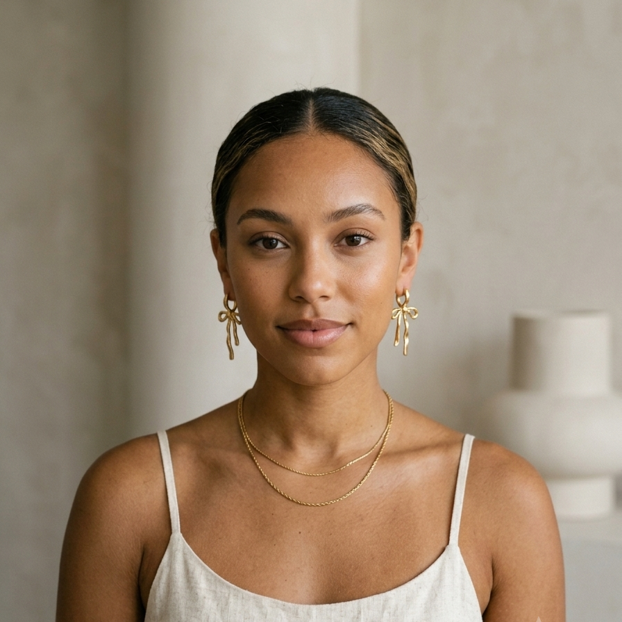 Chic Bow Hoop Earrings
