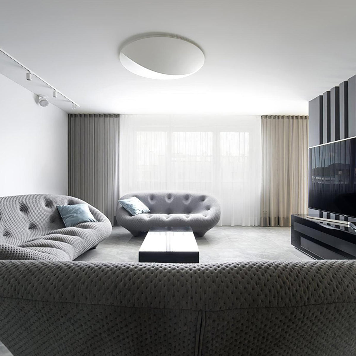 Square Contemporary Fabric Wrapped Wall Sconce