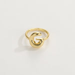 Load image into Gallery viewer, Cute Bubble Letter Initial Ring
