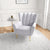 Elegant Light Grey Boucle Armchair for Stylish Living Spaces