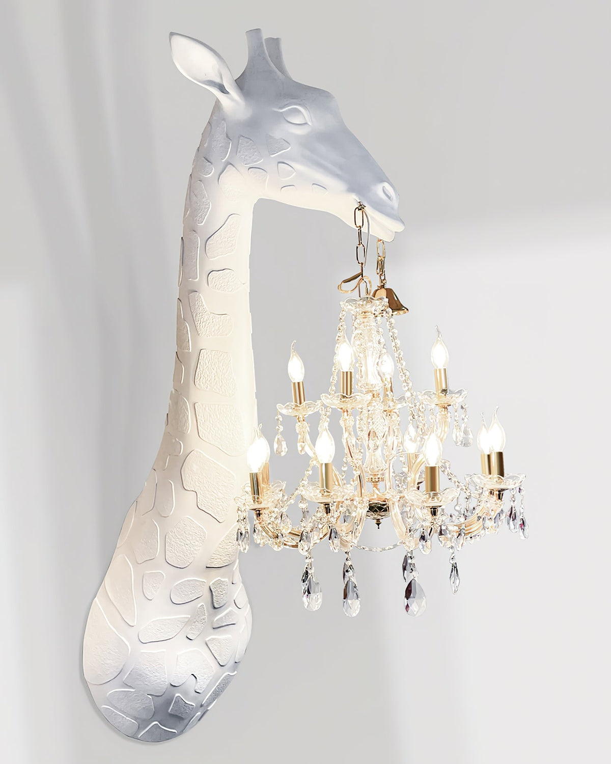 Giraffe Silhouette Crystal Glass Wall Lamp