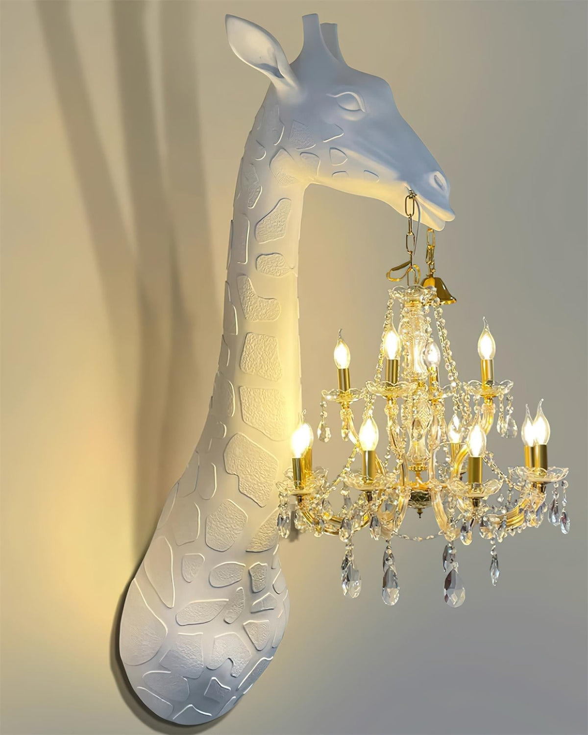 Giraffe Silhouette Crystal Glass Wall Lamp