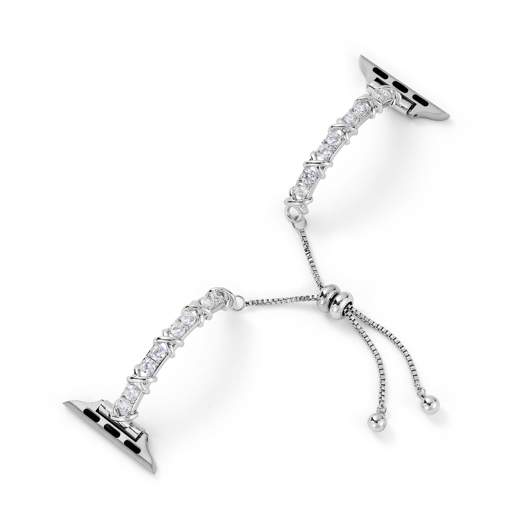 Stylish Metal Zircon Apple Watch Bands for Women
