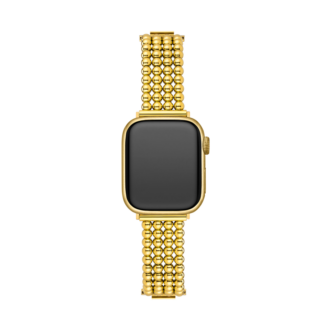 Modern Stainless Steel Beaded Apple Watch Bands for Women