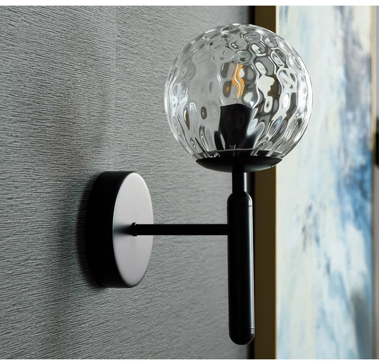 Nordic Modern Glass Ball Wall Lamp Light Fixture