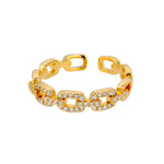 Load image into Gallery viewer, Adjustable Diamond Chain Link Ring
