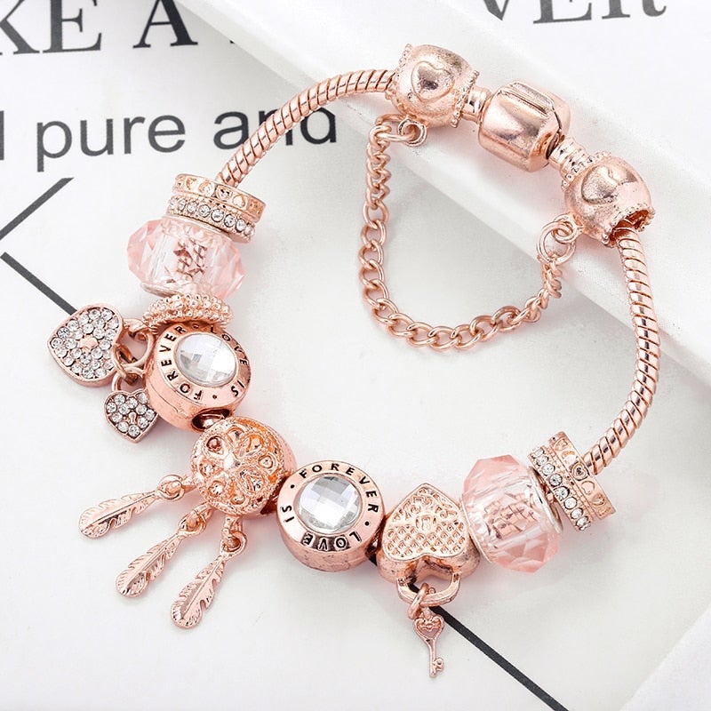 Delicate Dreamcatcher Charm Bracelet in Sterling Silver