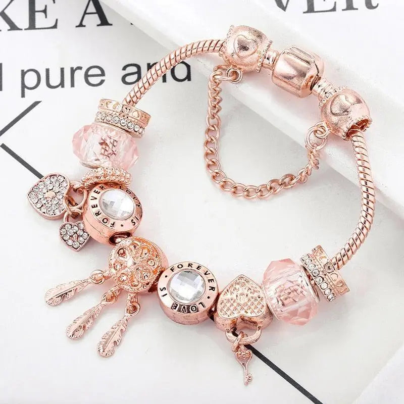 Delicate Dreamcatcher Charm Bracelet in Sterling Silver
