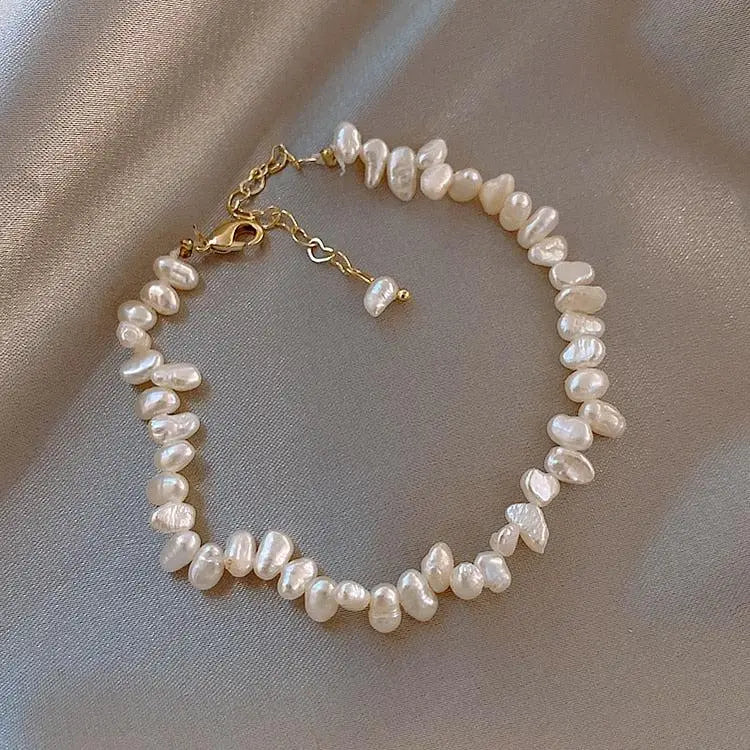 Elegant Pearl Charm Bracelet
