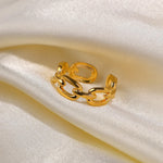 Load image into Gallery viewer, 18k Adjustable Elegant Chain Linked Ring
