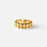 Load image into Gallery viewer, 18k Oval Bead Ring
