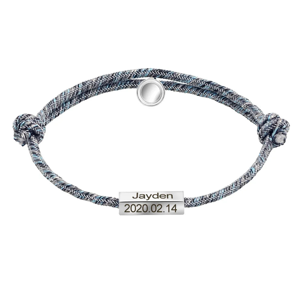 Custom Entwined Rope Magnetic Bracelet