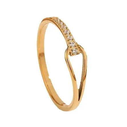 Bold Geometric Statement Ring in Gold
