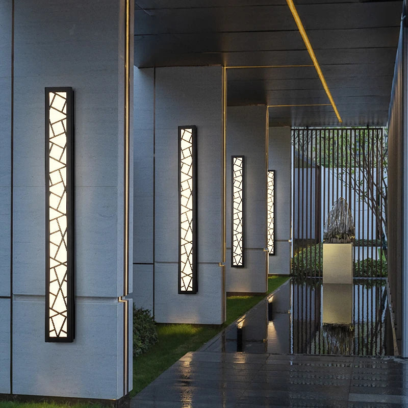 Waterproof Outdoor Aluminum Sconce - Tall LED Wall Lamp